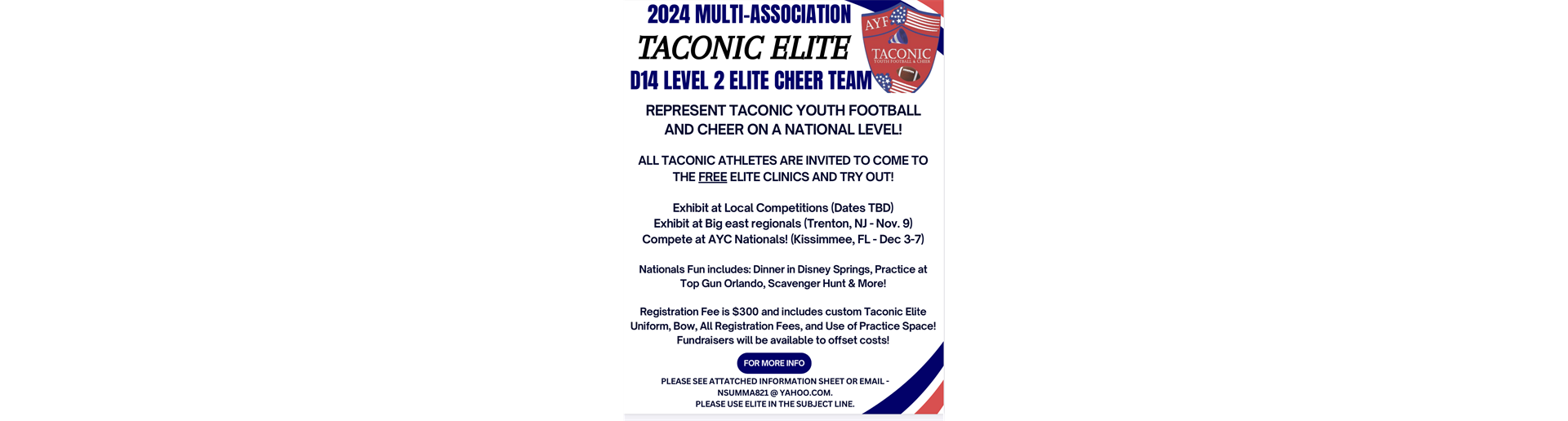 Elite Cheer Team Returns to TYFC